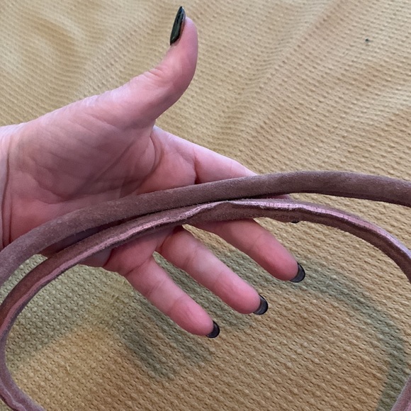 Dusty Pink Stuart Weitzman Shearling Bag. 12” X 7” X 4” - Picture 9 of 13